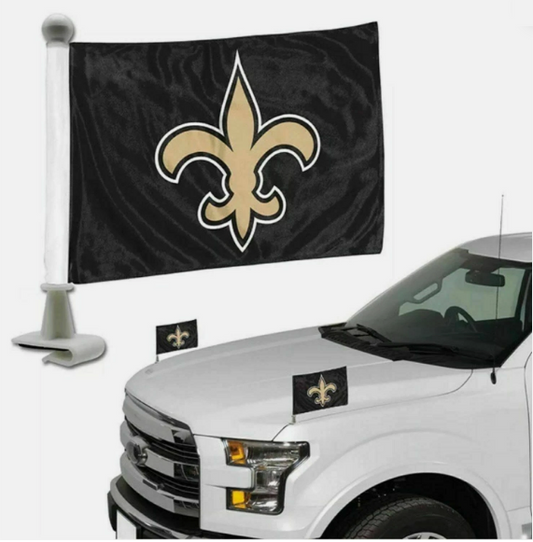 New Orleans Saints Fan Mat Ambassador Flag Car