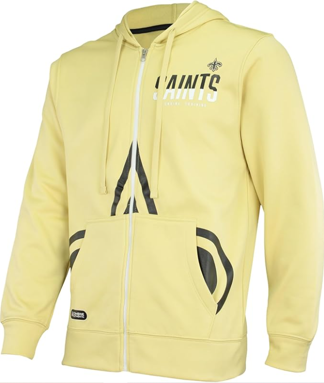 New Orleans Saints New Era Drill Full Zip Hoodie - Gold