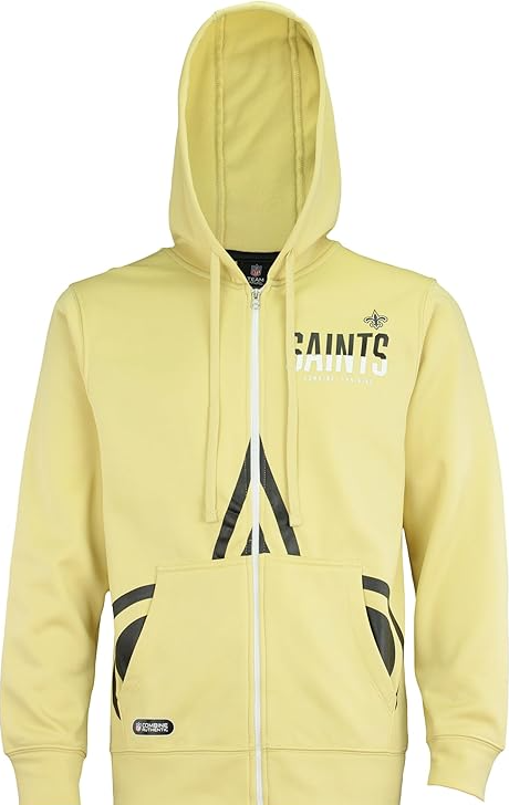New Orleans Saints New Era Drill Full Zip Hoodie - Gold