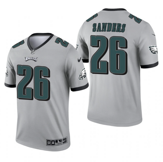 Miles Sanders Philadelphia Eagles Youth Nike Grey Inverted Jersey