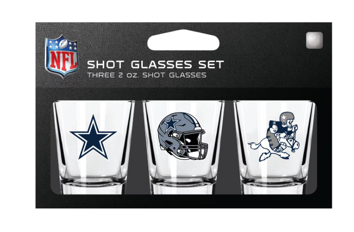 Dallas Cowboys MOJO 3-Pack Shot Glass Set