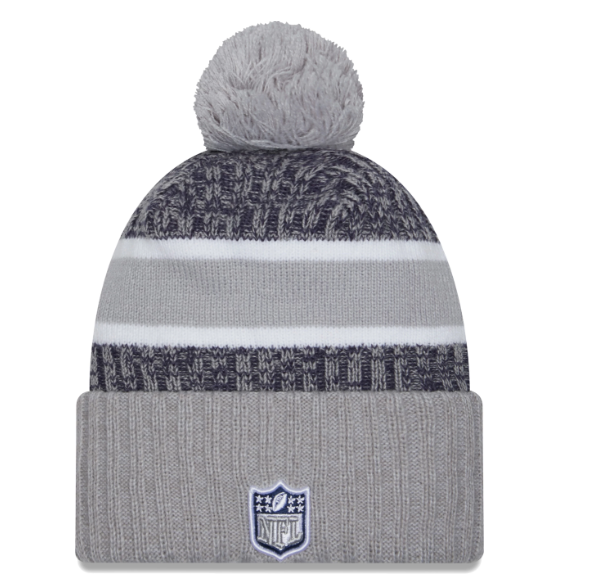 Dallas Cowboys New Era 2023 Sideline Sport Knit Hat - Light Gray