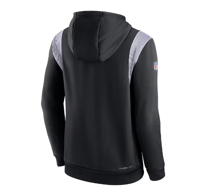Baltimore Ravens Nike Sideline Performance Pull Over Hoodie- Black