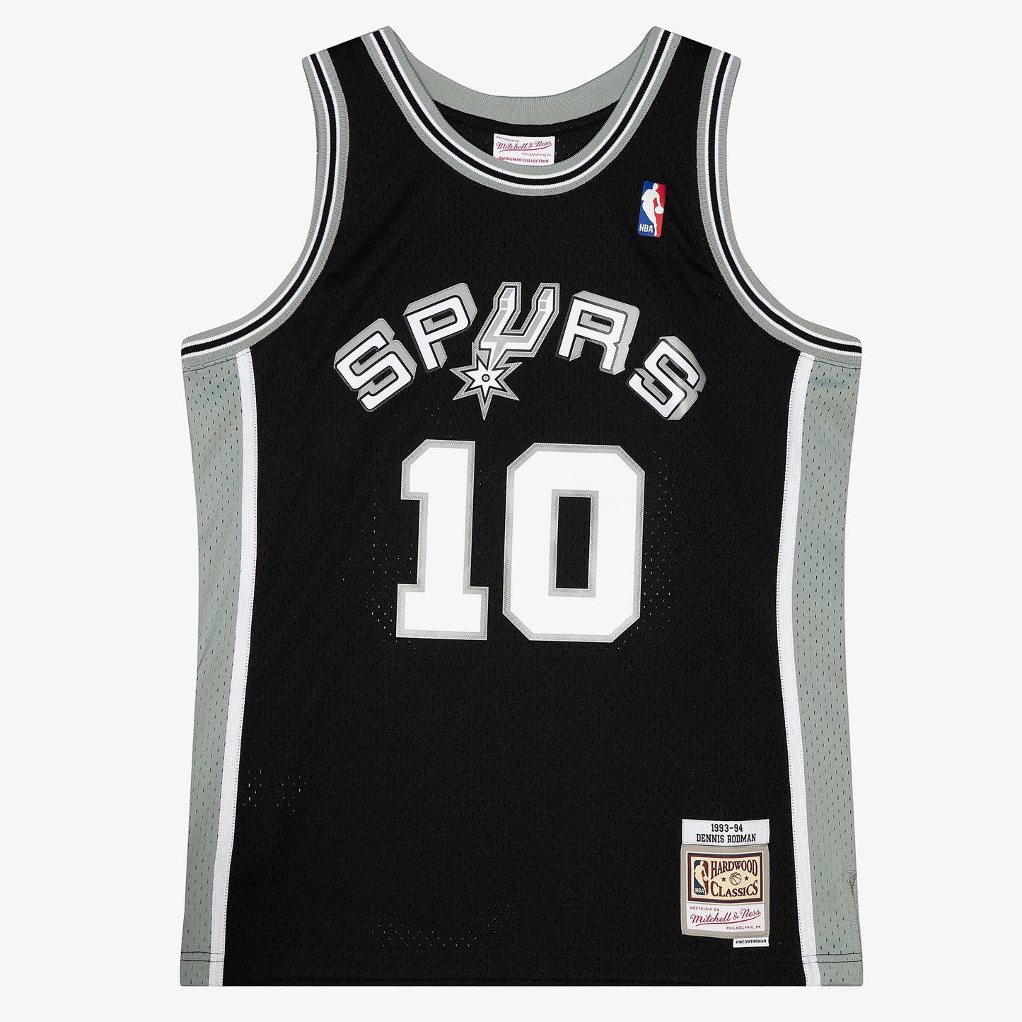 San Antonio Spurs Mitchell & Ness #10 Dennis Rodman Black 1993 Hardwood Classic Swingman Jersey (Copy)