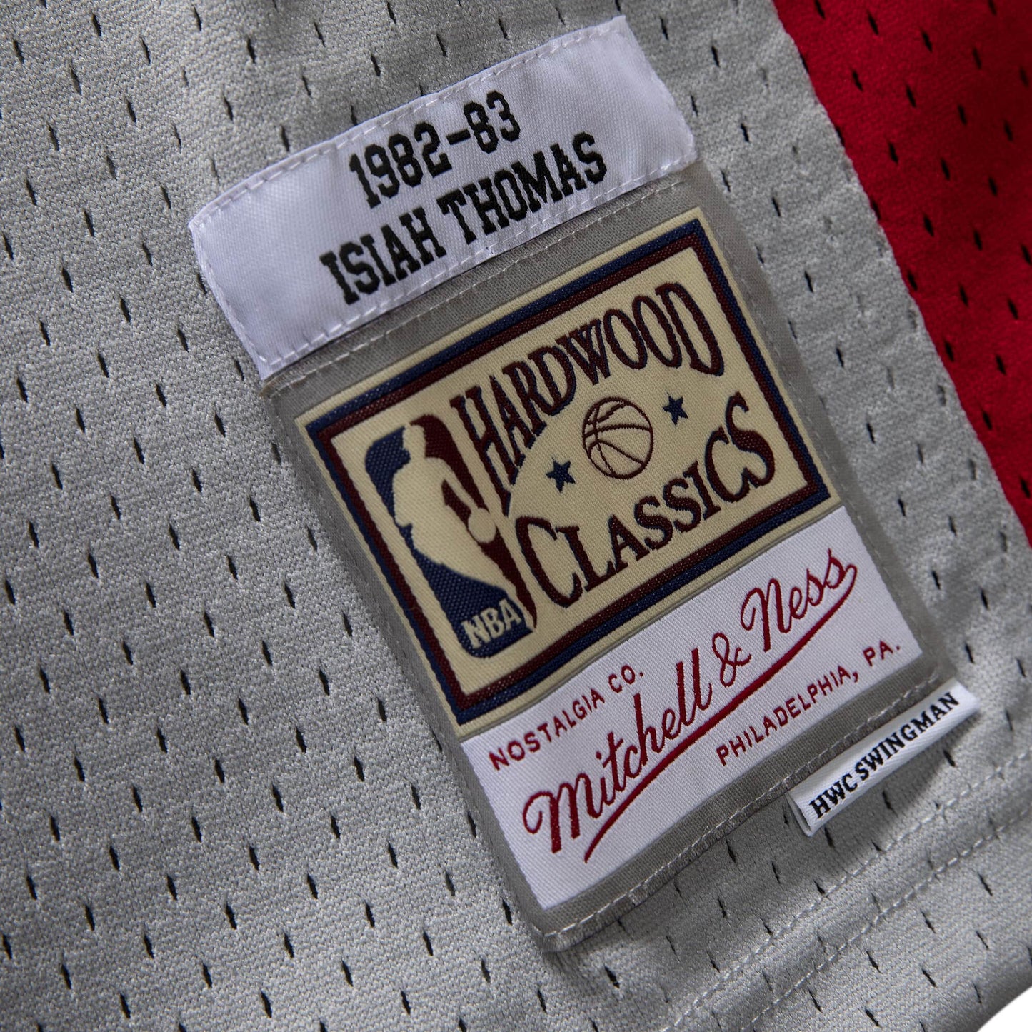 Detroit Pistons Mitchell & Ness #11 Isiah Thomas Gray 1982-83 Hardwood Classic Swingman Jersey