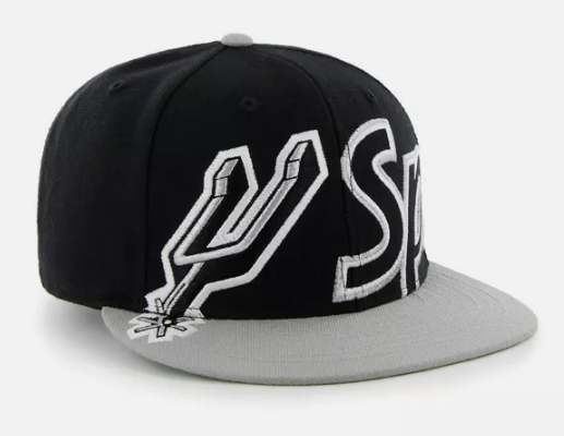 San Antonio Spurs '47 Brand Black Big Script Snapback Hat