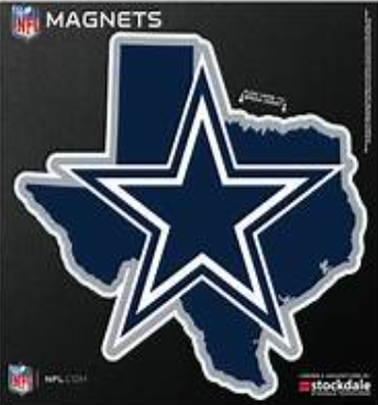 Dallas Cowboys Stockdale 6X6  State Magnet