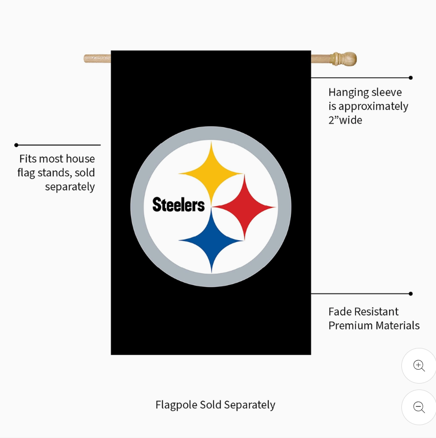 Pittsburgh Steelers Evergreen Applique Delux 28"x44" House Flag