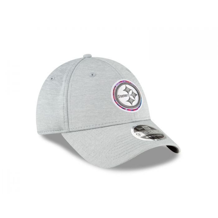 Pittsburgh Steelers New Era Crucial Catch 9FORTY Adjustable Hat - Gray
