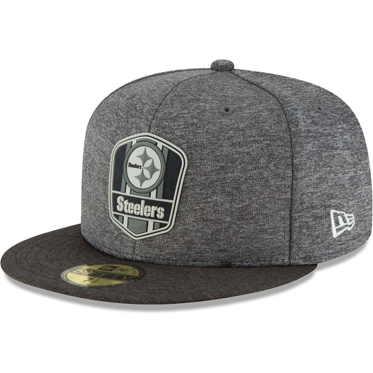 Pittsburgh Steelers New Era 2018 NFL Sideline Road 59FIFTY Fitted Hat - Black