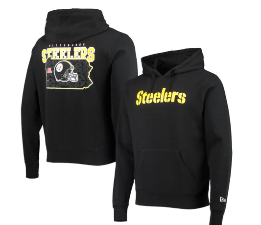 Pittsburgh Steelers New Era State Pull Over Hoodie - Black