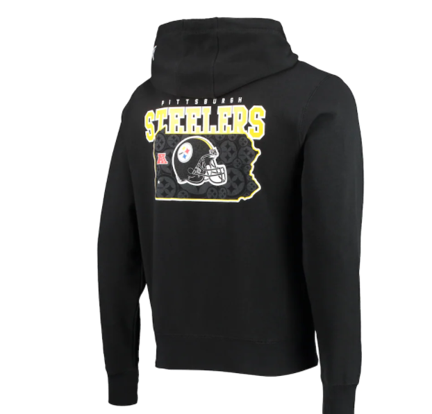 Pittsburgh Steelers New Era State Pull Over Hoodie - Black