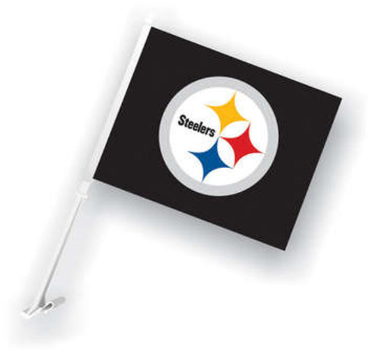 Pittsburgh Steelers Team Car Flags - Black
