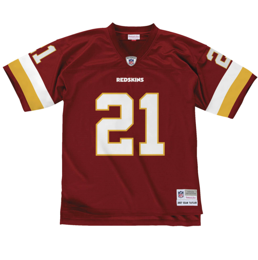 Washington Redskins Mitchell & Ness # 21 Sean Taylor Legacy Jersey-Burgandy