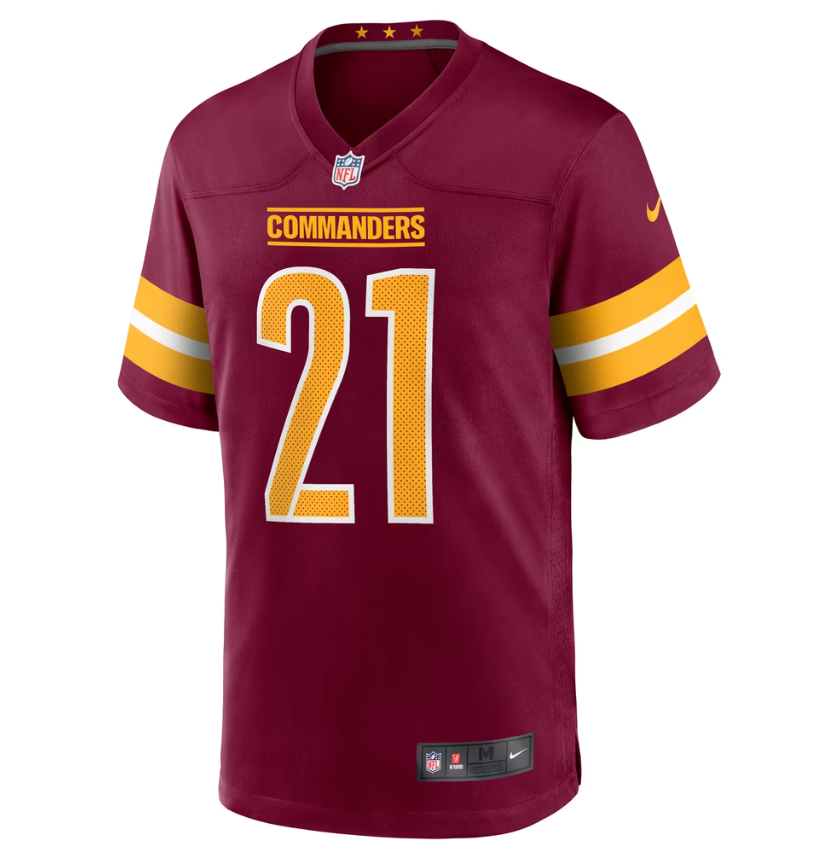Washington Commanders Nike #21 Sean Taylor Game Day Jersey- Burgundy