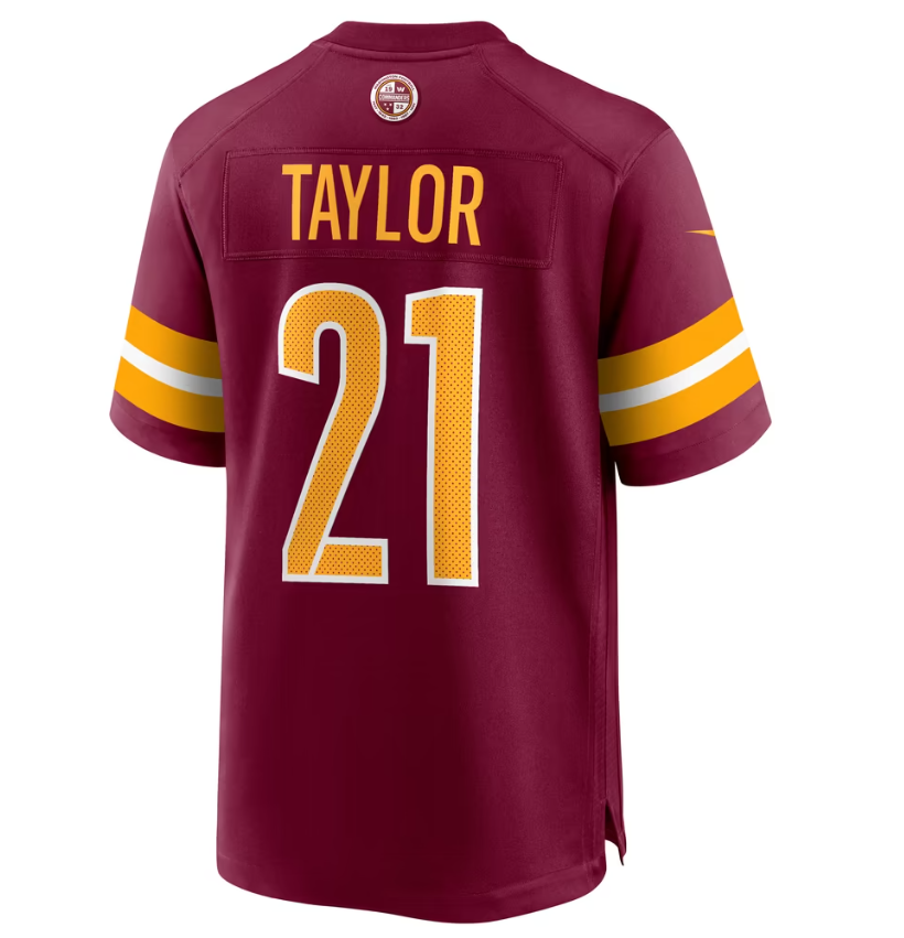 Washington Commanders Nike #21 Sean Taylor Game Day Jersey- Burgundy