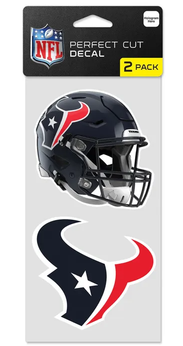 Houston Texans Wincraft Perfect Cut Decal 4x4 Set of Two