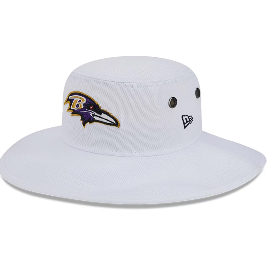 Baltimore Ravens New Era White NFL Training Camp Panama Bucket Hat