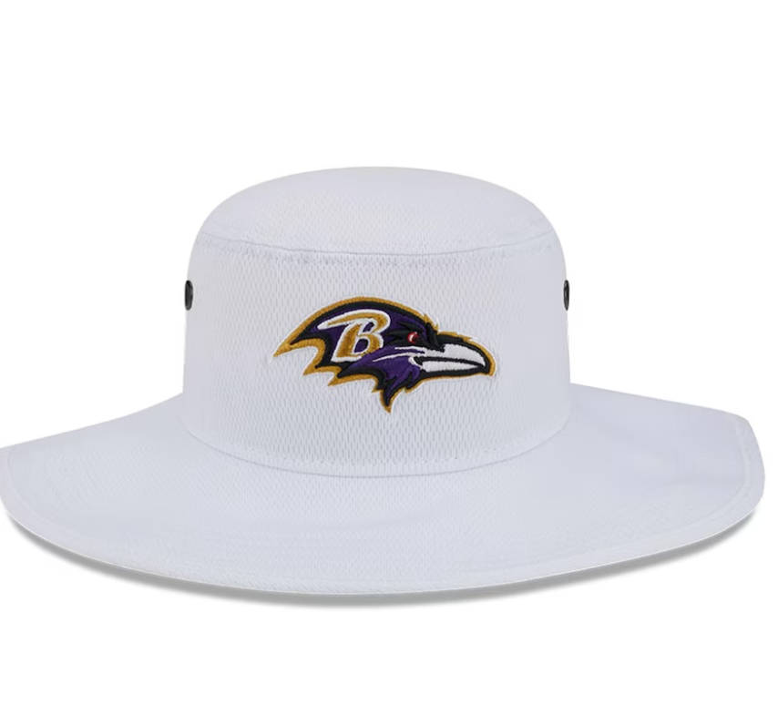 Baltimore Ravens New Era White NFL Training Camp Panama Bucket Hat