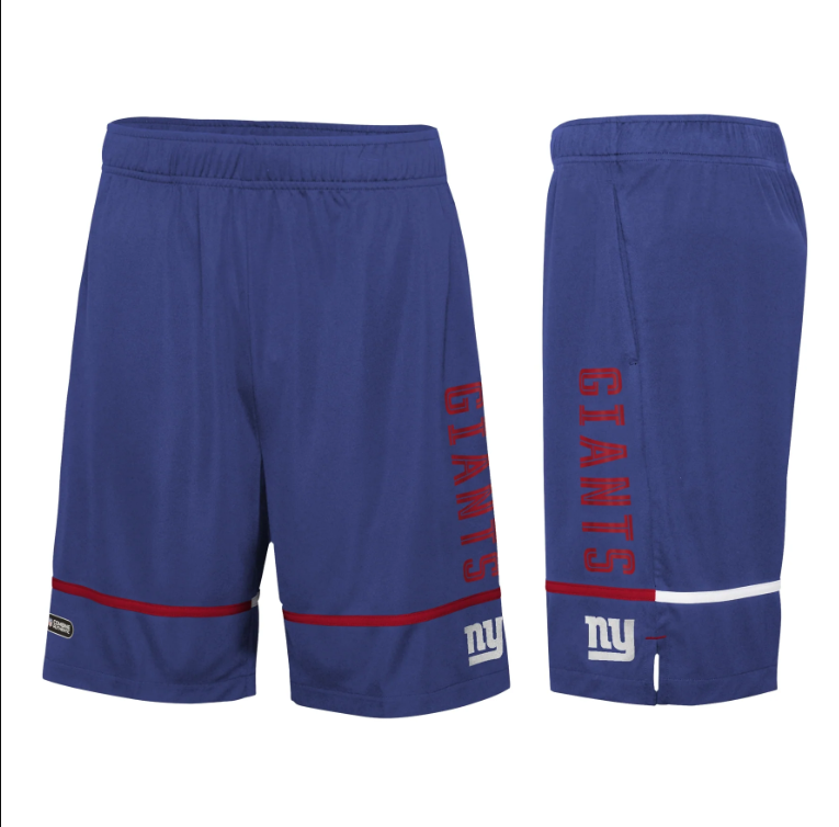 New York Giants New Era Rusher Training Shorts Shorts - Royal