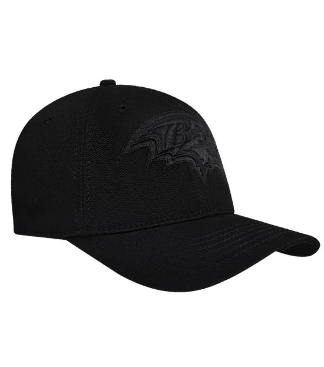 Baltimore Ravens Pro Standard Triple Black Neutral Dad Strapback Hat