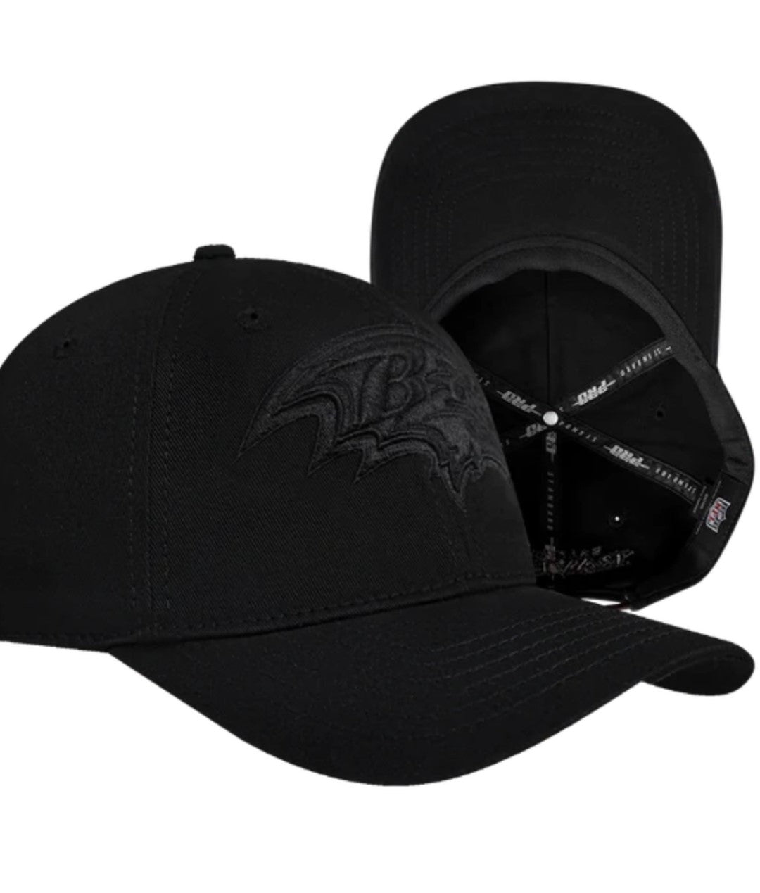 Baltimore Ravens Pro Standard Triple Black Neutral Dad Strapback Hat