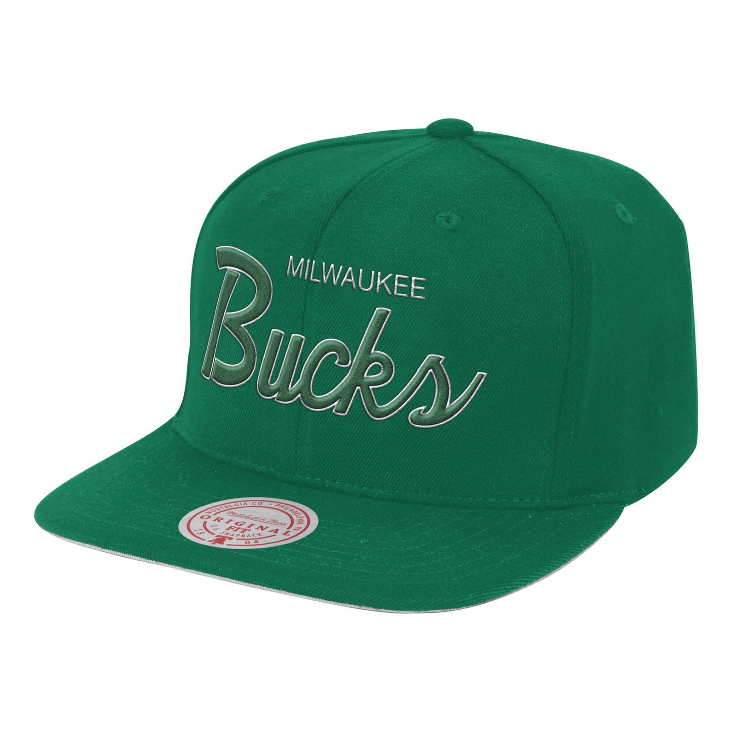 Milwaukee Bucks Mitchell & Ness 1977 Champ Year Trophy Snapback Hat - Green