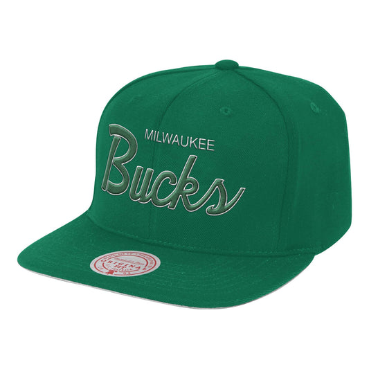 Milwaukee Bucks Mitchell & Ness 1977 Champ Year Trophy Snapback Hat - Green