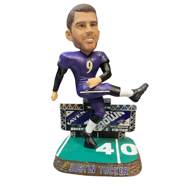 Baltimore Ravens FOCO Justin Tucker Score Board Bobblehead