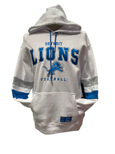 Detriot Lions Ultra Game Pullover Hoodie- White