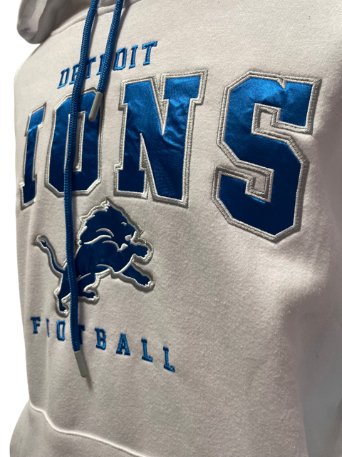 Detriot Lions Ultra Game Pullover Hoodie- White