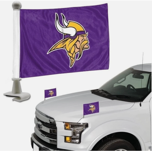Minnesota Vikings Fan Mat Ambassador Flag Car