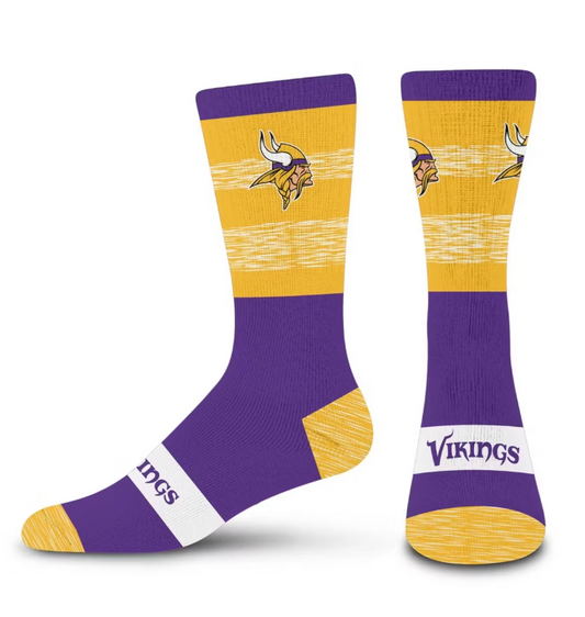 Minnesota Vikings For Bare Feet Men's Mixer Mid-Calf Sock
