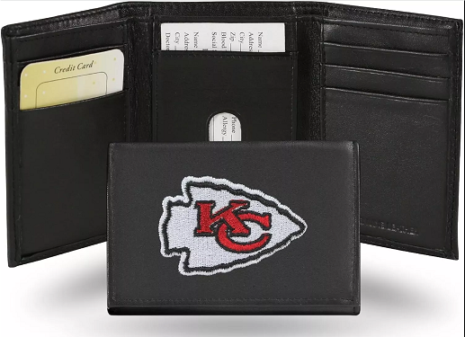 Kansas City Chiefs Rico Embroidered Genuine Leather Tri Fold Wallet