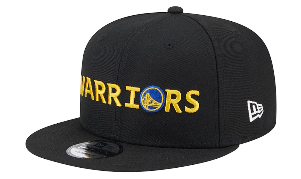 Golden State Warriors New Era Logo Blend 9FIFTY Hat - Black