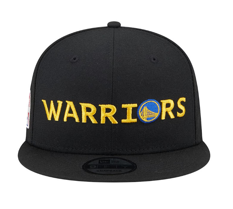 Golden State Warriors New Era Logo Blend 9FIFTY Hat - Black