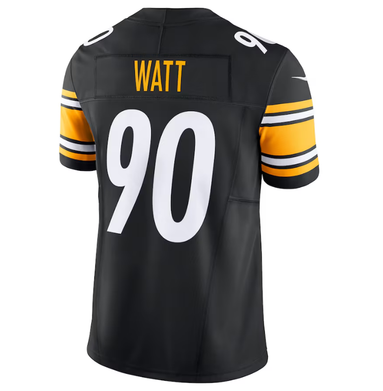 Pittsburgh Steelers Nike T.J. Watt  # 90 Vapor F.U.S.E. Limited Jersey - Black