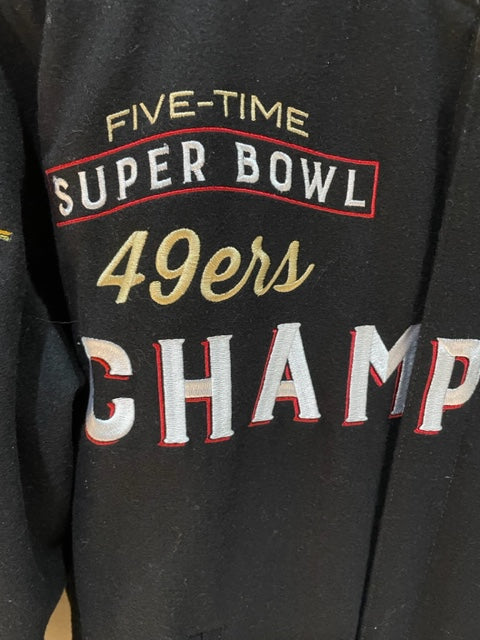 San Francisco 49ers 5 Time Reversible Wool Varsity Jacket - By JH Design
