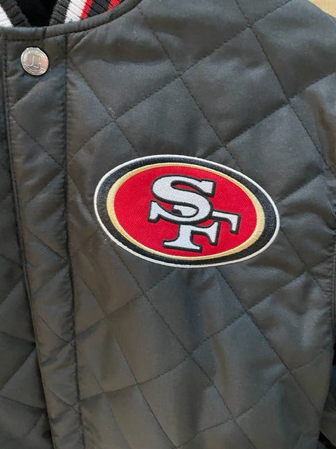 San Francisco 49ers 5 Time Reversible Wool Varsity Jacket - By JH Design