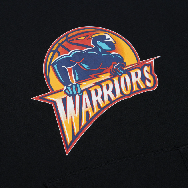 Golden State Warriors Mitchell & Ness Game Time Vintage Hoodie
