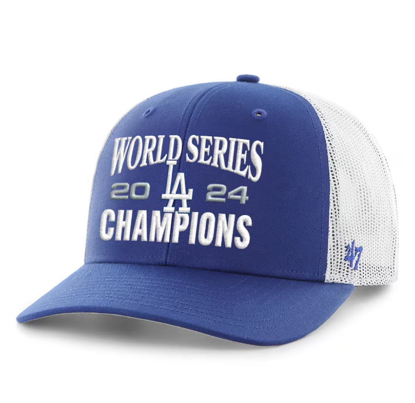 Los Angeles Dodgers '47 2024 World Series Champions Trucker Adjustable Hat – Royal